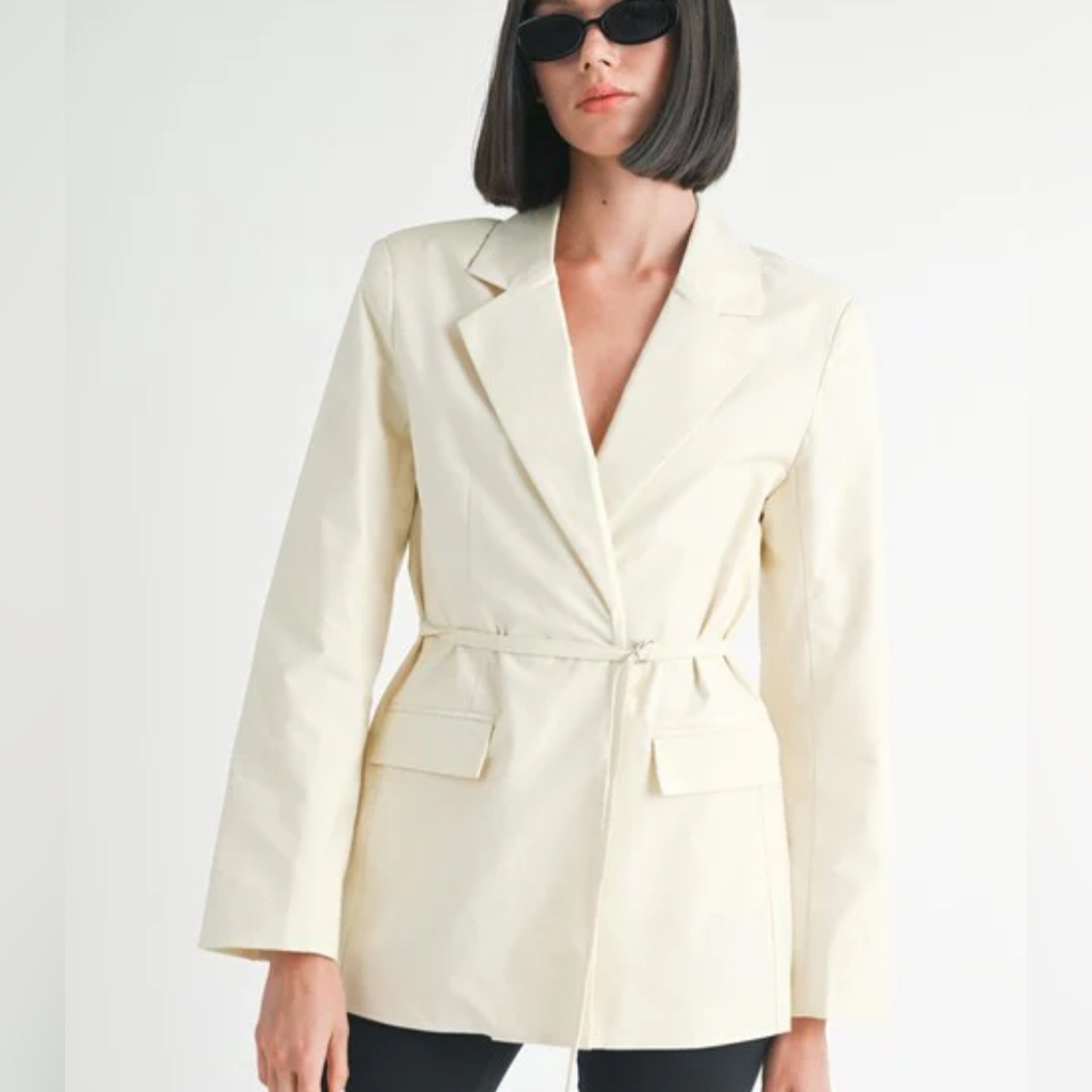 Misa Los Angeles Lightweight Blazer With Cinch Tie, Nwt, Oversized Fit